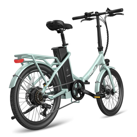 FAFREES F20 Lasting Electric Bike - 250W Motor 36V18.2Ah Battery 120KM PAS Mode Range Mechanical Brakes - Green