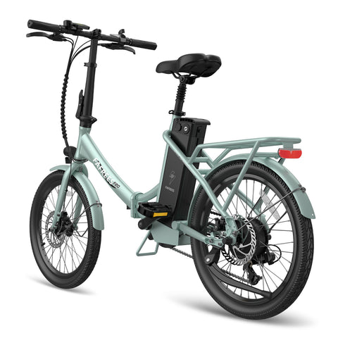 FAFREES F20 Lasting Electric Bike - 250W Motor 36V18.2Ah Battery 120KM PAS Mode Range Mechanical Brakes - Green