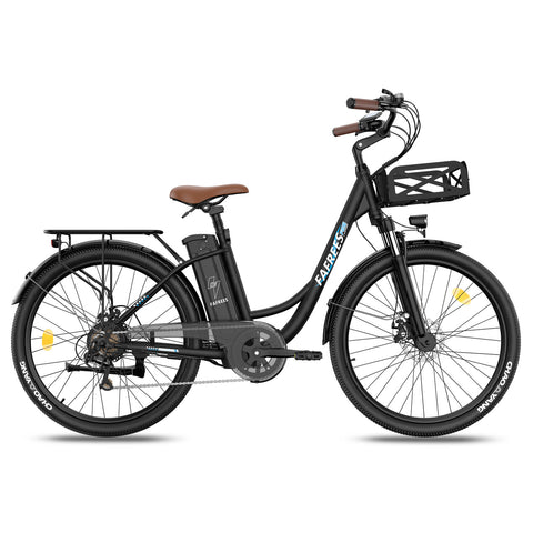 FAFREES F26 Lasting Electric Bike - 250W Motor 36V20.3Ah Battery 160KM PAS Mode Range Mechanical Brakes - Black