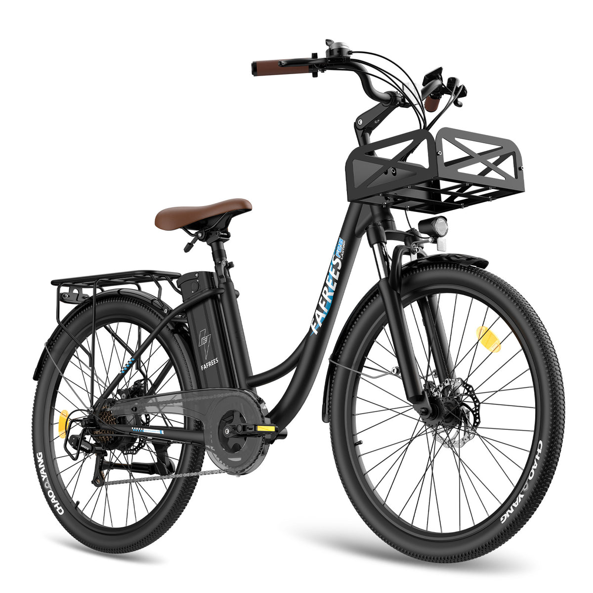 FAFREES F26 Lasting Electric Bike - 250W Motor 36V20.3Ah Battery 160KM PAS Mode Range Mechanical Brakes - Black