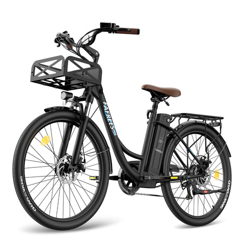 FAFREES F26 Lasting Electric Bike - 250W Motor 36V20.3Ah Battery 160KM PAS Mode Range Mechanical Brakes - Black