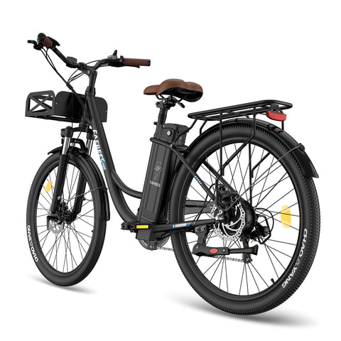 FAFREES F26 Lasting Electric Bike - 250W Motor 36V20.3Ah Battery 160KM PAS Mode Range Mechanical Brakes - Black