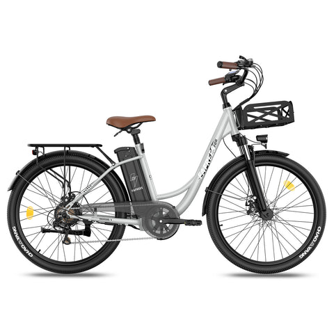 FAFREES F26 Lasting Electric Bike - 250W Motor 36V20.3Ah Battery 160KM PAS Mode Range Mechanical Brakes - Grey