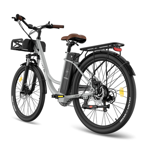 FAFREES F26 Lasting Electric Bike - 250W Motor 36V20.3Ah Battery 160KM PAS Mode Range Mechanical Brakes - Grey