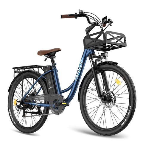 FAFREES F26 Lasting Electric Bike - 250W Motor 36V20.3Ah Battery 160KM PAS Mode Range Mechanical Brakes - Blue