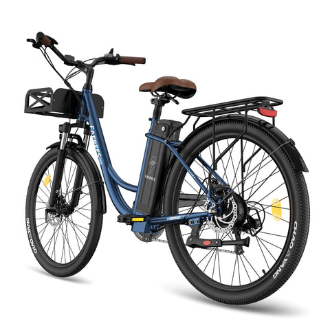 FAFREES F26 Lasting Electric Bike - 250W Motor 36V20.3Ah Battery 160KM PAS Mode Range Mechanical Brakes - Blue