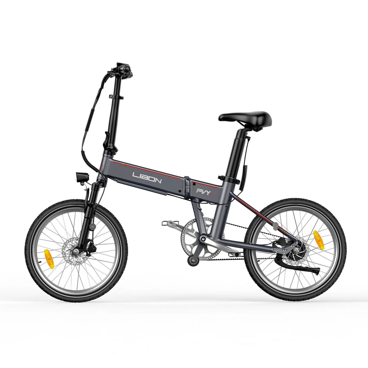 PVY Libon 10AH Electric Bike - 500W Motor 36V10AH Battery 130KM Range Hydraulic Disc Brakes - Grey