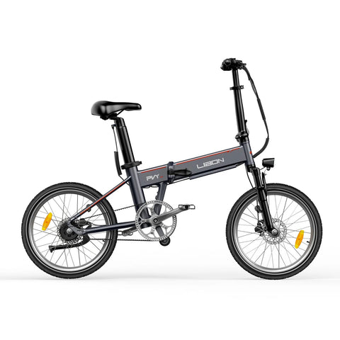 PVY Libon 10AH Electric Bike - 500W Motor 36V10AH Battery 130KM Range Hydraulic Disc Brakes - Grey