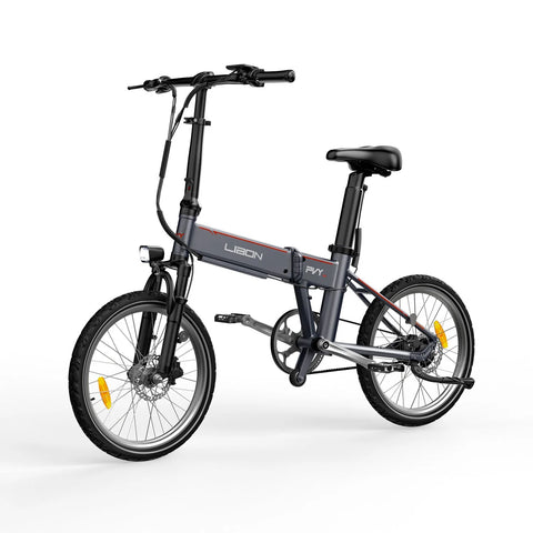 PVY Libon 10AH Electric Bike - 500W Motor 36V10AH Battery 130KM Range Hydraulic Disc Brakes - Grey