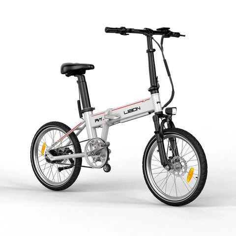 PVY Libon 20.4AH Electric Bike - 500W Motor 36V10.4AH + 36V10AH Dual Batteries 260KM Range Hydraulic Disc Brakes - White