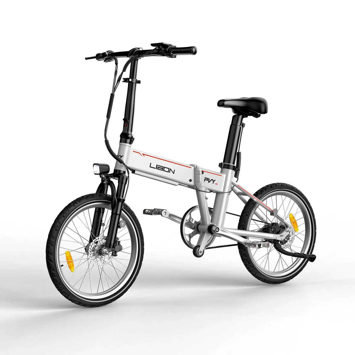 PVY Libon 20.4AH Electric Bike - 500W Motor 36V10.4AH + 36V10AH Dual Batteries 260KM Range Hydraulic Disc Brakes - White