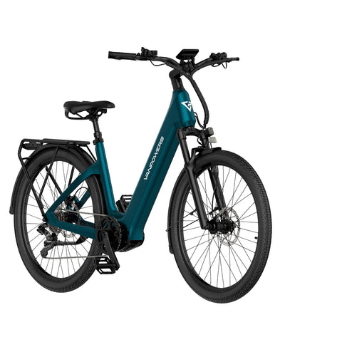 Electric Bike Vanpowers Urbangide Ultra S - 500W Motor 48V14.4AH Battery 110KM Pedal-Assist Mode Range Hydraulic Disc Brakes - Gunmetal Blue