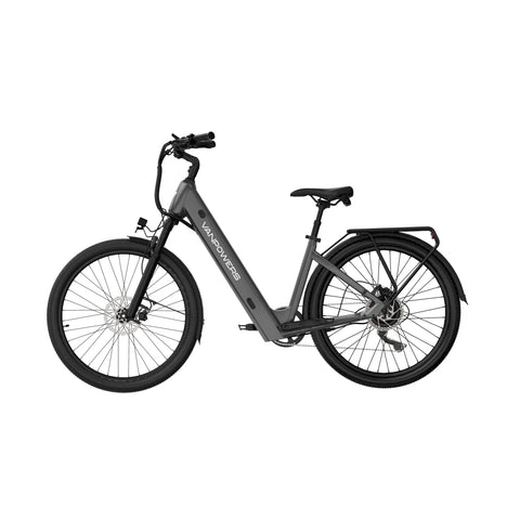 Electric Bike Vanpowers Urbangide Ultra S - 500W Motor 48V14.4AH Battery 110KM Pedal-Assist Mode Range Hydraulic Disc Brakes - Iron Grey