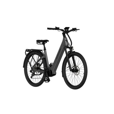 Electric Bike Vanpowers Urbangide Ultra S - 500W Motor 48V14.4AH Battery 110KM Pedal-Assist Mode Range Hydraulic Disc Brakes - Iron Grey