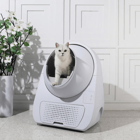 Catlink Young Litter Box - 57L Capacity 13L Toilet Capacity Running Time 14 Days No WIFI - White