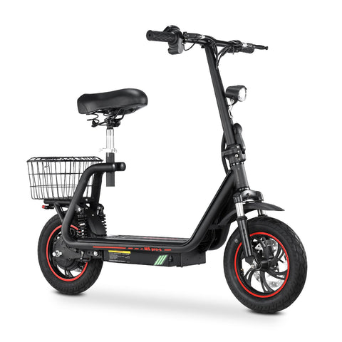 BOGIST M5Pro-S Electric Scooter - 500W Motor 48V 13AH Battery 35KM Range Disc Brakes - Black Red