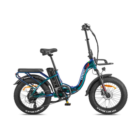 FAFREES F20 Max Electric Bike - 500W Motor 48V 22.5AH Battery 110KM Range Disc Brakes - Green Purple