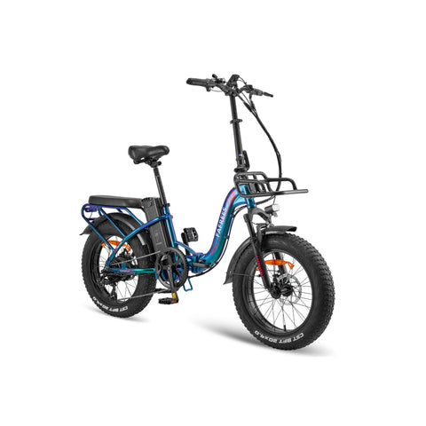 FAFREES F20 Max Electric Bike - 500W Motor 48V 22.5AH Battery 110KM Range Disc Brakes - Green Purple