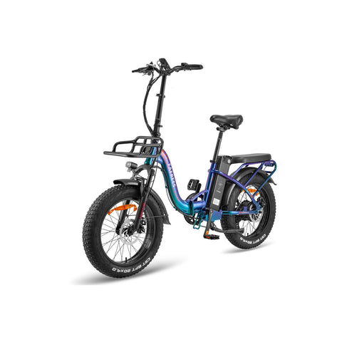 FAFREES F20 Max Electric Bike - 500W Motor 48V 22.5AH Battery 110KM Range Disc Brakes - Green Purple