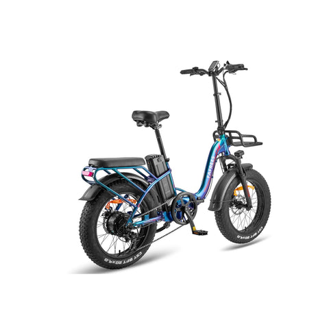 FAFREES F20 Max Electric Bike - 500W Motor 48V 22.5AH Battery 110KM Range Disc Brakes - Green Purple