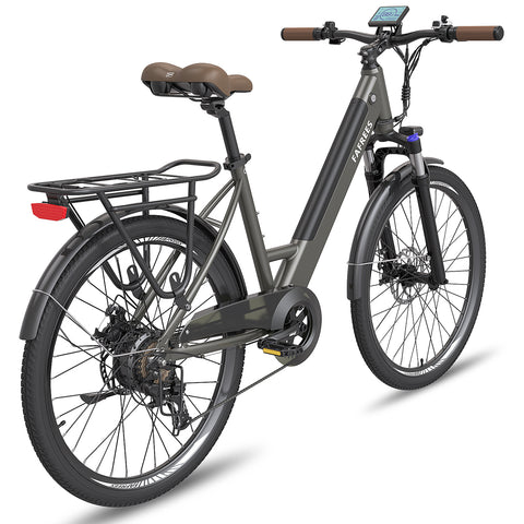 FAFREES F26 Pro 14.5AH Electric Bike - 250W Motor 36V14.5AH Battery 110KM PAS Mode Range Mechanical Disc Brakes - Grey