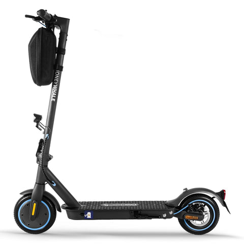 Electric Scooter Honey Whale E9 - 330W Motor 36V7.5AH Battery 25KM Range Foldable Design With ABE Certification - Black