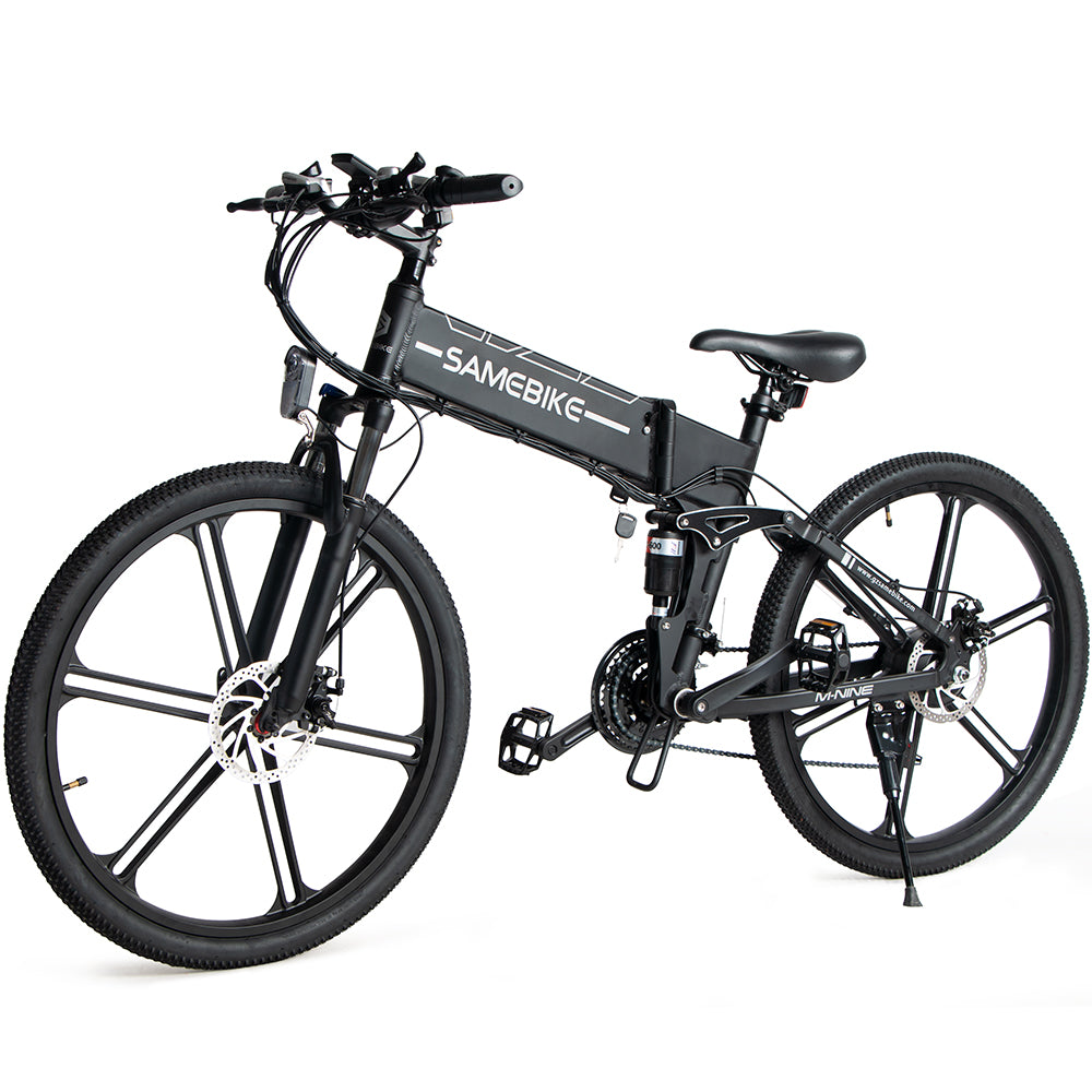 SAMEBIKE LO26-II-IT Electric Bike - 500W Motor 48V10AH Battery 40KM Range Mechanical Disc Brakes - Black