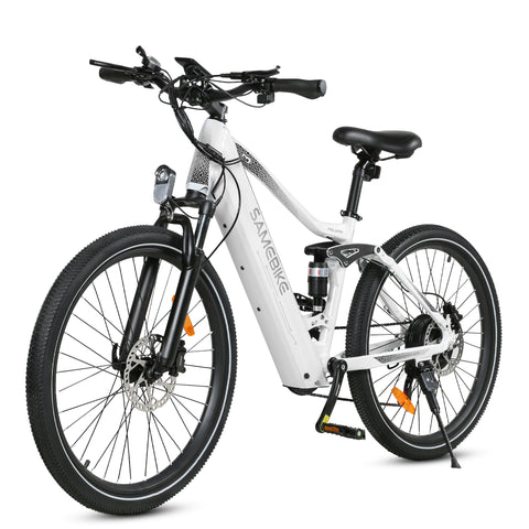 Electric Bike SAMEBIKE XD26 - 750W Motor 48V14AH Battery 45KM Range Mechanical Disc Brakes - White