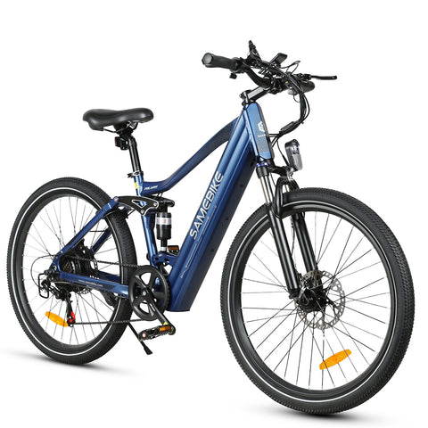 SAMEBIKE XD26-II Electric Bike - 750W Motor 48V14AH Battery 45KM Range Hydraulic Disc Brakes - Blue