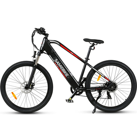 SAMEBIKE MY275 FT Electric Bike - 350W Motor 48V10.4AH Battery 40KM Range Mechanical Disc Brakes - Black