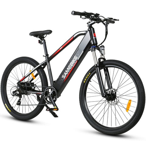 SAMEBIKE MY275 FT Electric Bike - 350W Motor 48V10.4AH Battery 40KM Range Mechanical Disc Brakes - Black