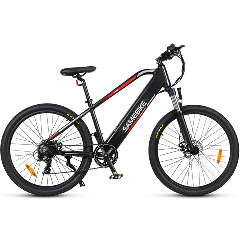 SAMEBIKE MY275 FT Electric Bike - 350W Motor 48V10.4AH Battery 40KM Range Mechanical Disc Brakes - Black