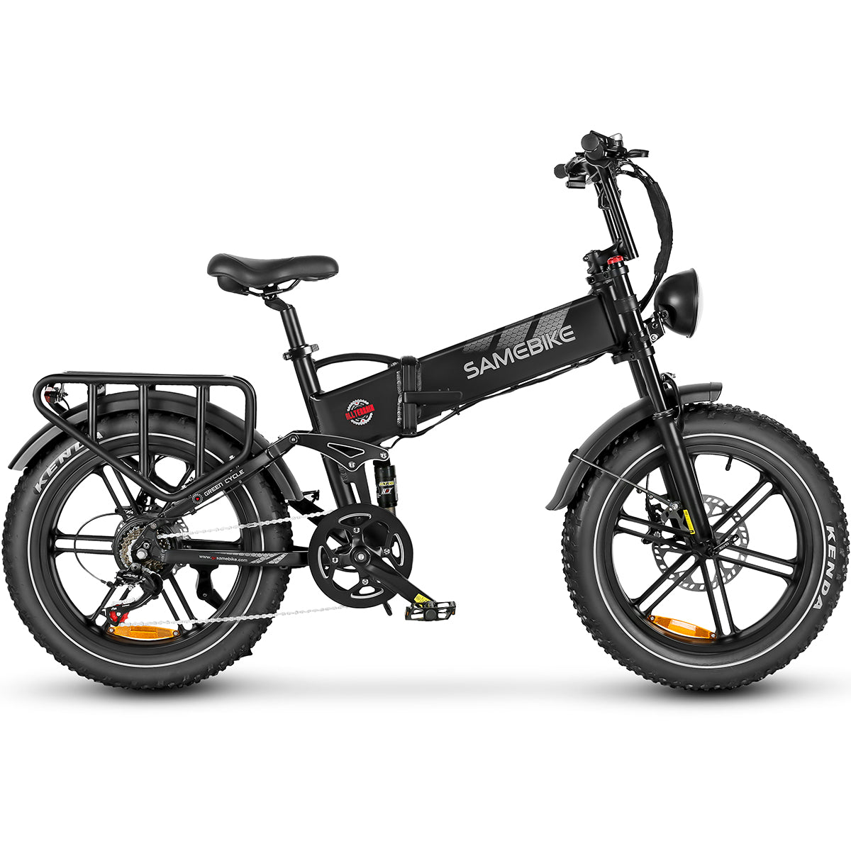 SAMEBIKE RS-A02 Electric Bike - 750W Motor 48V17AH Battery 55KM Range Hydraulic Disc Brakes - Black