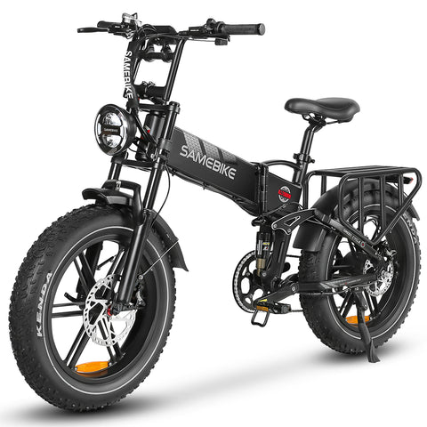 SAMEBIKE RS-A02 Electric Bike - 750W Motor 48V17AH Battery 55KM Range Hydraulic Disc Brakes - Black