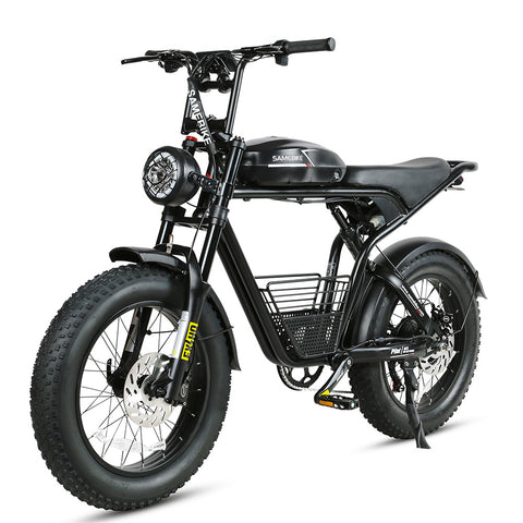 SAMEBIKE M20-I Electric Bike - 1200W Motor 48V18AH Battery 65KM Range Hydraulic Disc Brakes - Black