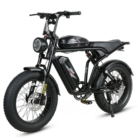 SAMEBIKE M20-II Electric Bike - 1200W Motor 48V18AH*2 Dual Battery 110KM Range Hydraulic Disc Brakes - Black