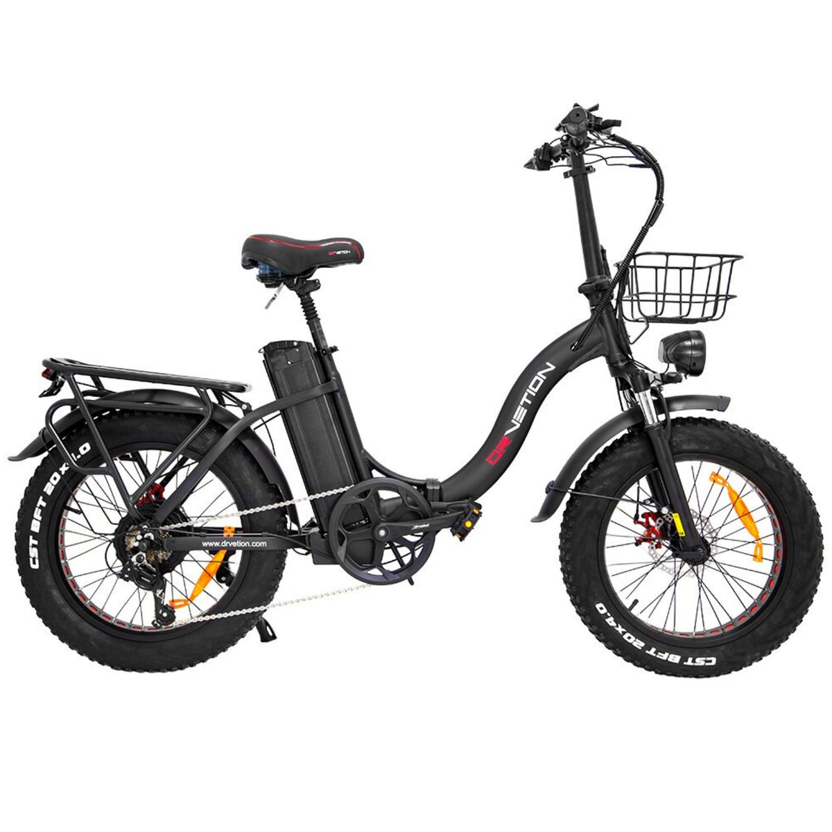 Electric Bike DrveTion CT20 - 20*4.0 Inch Tires 750W Motor 48V20Ah Battery Disc Brakes - Black