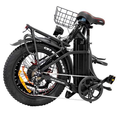 Electric Bike DrveTion CT20 - 20*4.0 Inch Tires 750W Motor 48V20Ah Battery Disc Brakes - Black