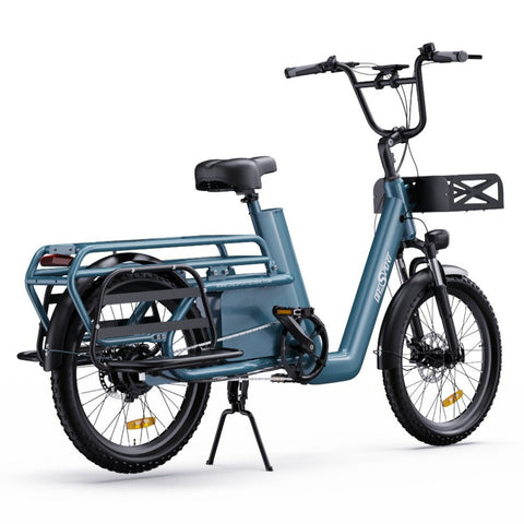 Electric Bike ONESPORT OT01 - 650W Motor 48V27AH Battery 20 Inch Wheels Hydraulic Disc Brakes - Blue