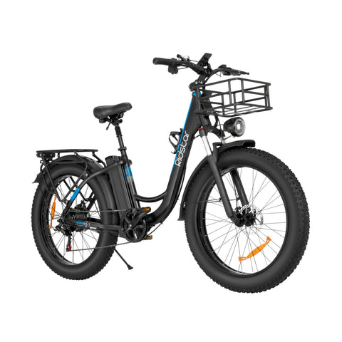 Ridstar MN26 Electric Bike - 750W Motor 48V20Ah Battery 26" Tires Mechanical Disc Brakes - Black