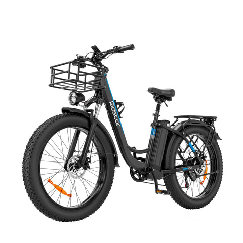 Ridstar MN26 Electric Bike - 750W Motor 48V20Ah Battery 26" Tires Mechanical Disc Brakes - Black