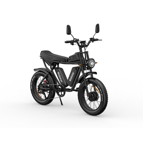 Ridstar Q20 Electric Bike - 750W*2 Dual Motors 48V20Ah*2 Dual Battery 20" Tires Hydraulic Disc Brakes - Black