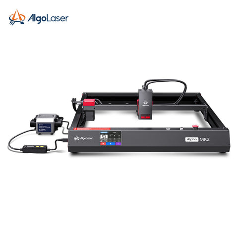 Laser Engraver ALGOLASER Alpha MK2 - Laser Power 20W Engraving Speed 20000mm/min Working Area 400*410mm Light Source Technology Space Hopper - Black Red