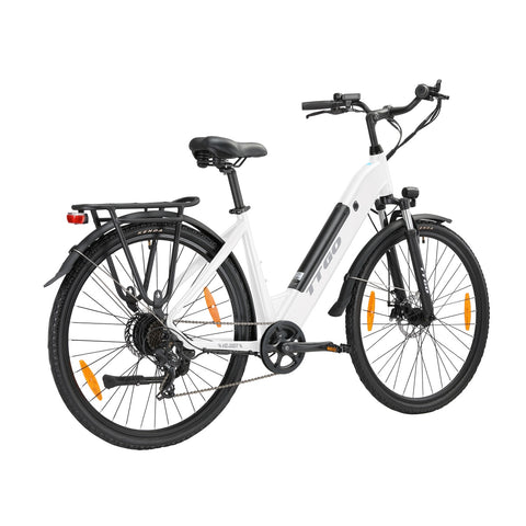 TTGO HZ-28ST Electric Bike - 250W Motor 36V20AH Battery 28 Inch Tires Mechanical Disc Brakes - White