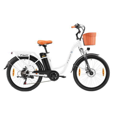 TTGO YY-26ST Electric Bike - 250W Motor 36V14.5AH Battery 26 Inch Tires Mechanical Disc Brakes - White