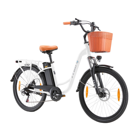 TTGO YY-26ST Electric Bike - 250W Motor 36V14.5AH Battery 26 Inch Tires Mechanical Disc Brakes - White