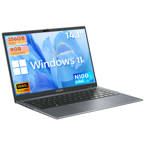 Laptop CHUWI GemiBook XPro - Intel N100 Processor 14.1" Display Windows 11 8GB+256GB 5000mAh Battery - Grey