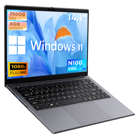 Laptop CHUWI GemiBook XPro - Intel N100 Processor 14.1" Display Windows 11 8GB+256GB 5000mAh Battery - Grey