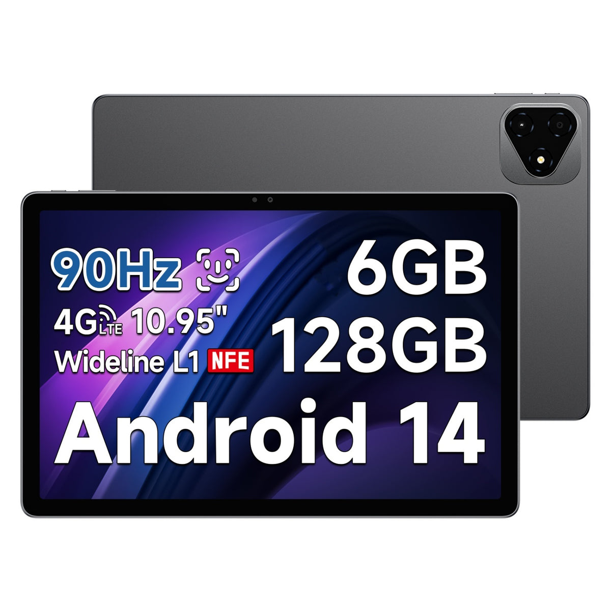 Tablet Alldocube iPlay 60 Pro - MediaTek Helio G99 Processor 10.95 inch Display Android 14 6GB+128GB 7000mAh Battery - Grey