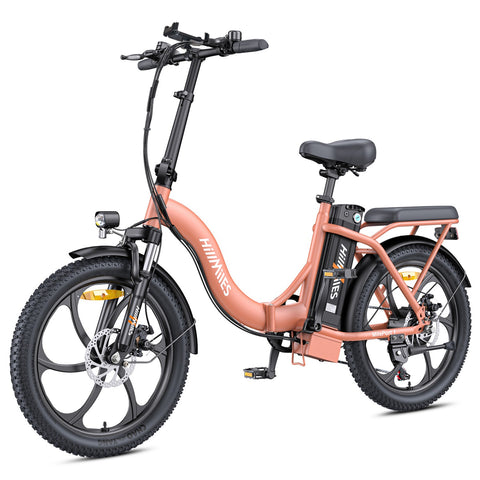 HillMiles MilePort 1 Electric Bike - 250W Motor 36V13Ah Battery 20 Inch Tires Mechanical Disc Brakes - Red